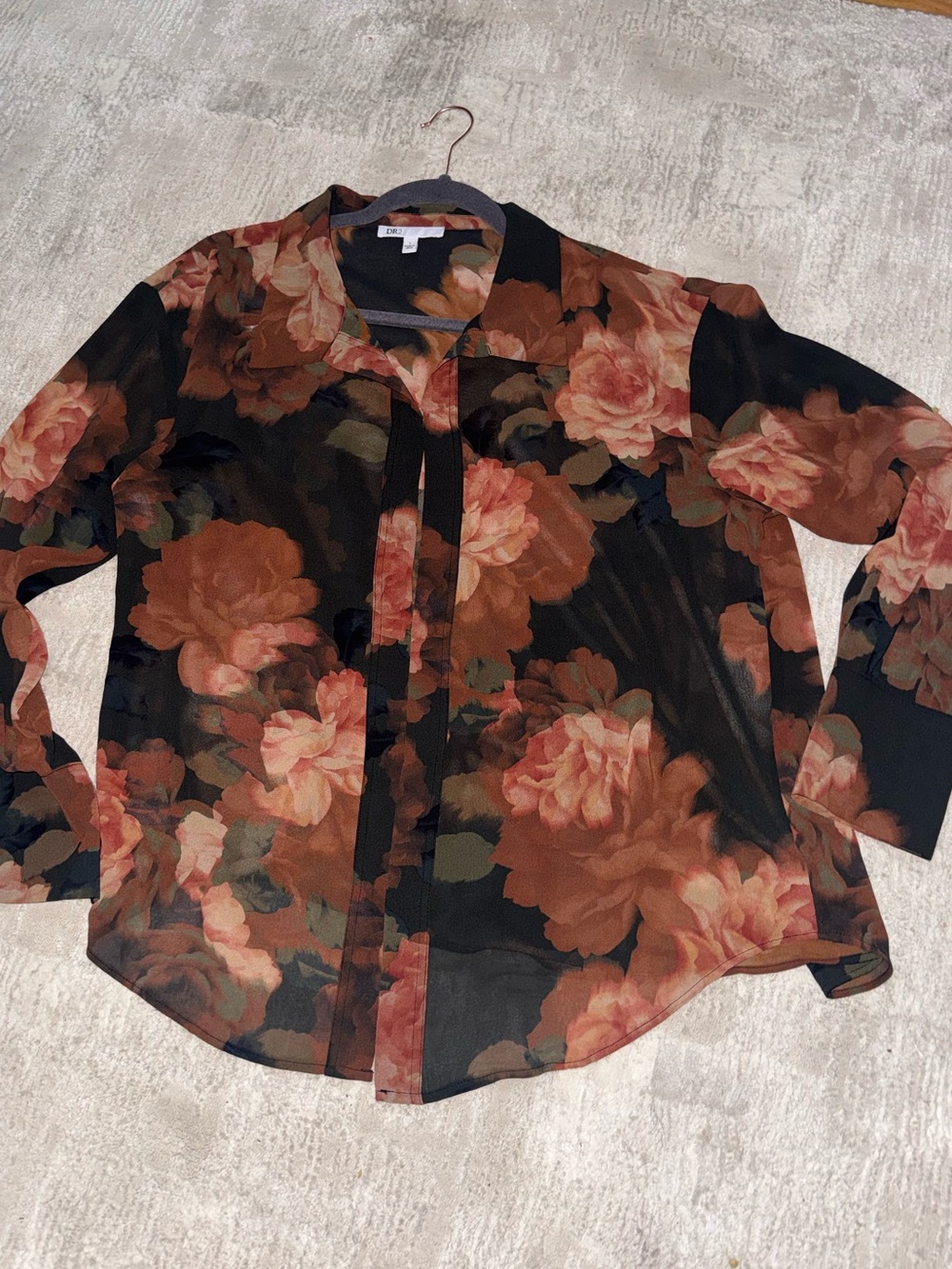 DR2- Long sleeve blouse - sheer